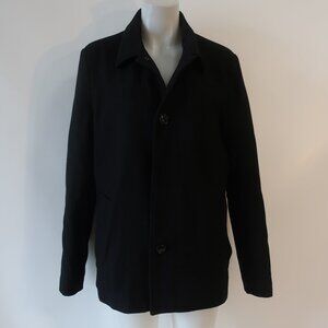 Mens Soul of London Black Wool Blend Jacket Pea Coat M